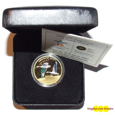 2007 Gold Proof $75 Coin – Canada Geese (Coloured)